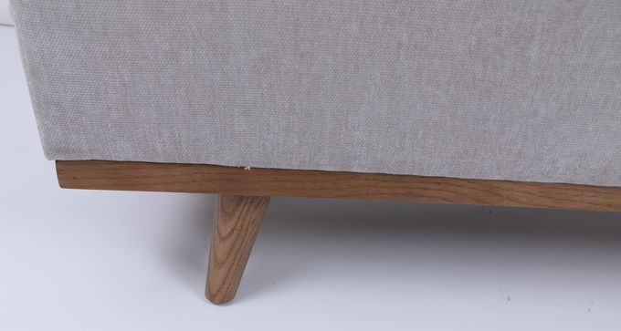 Nordic Style Light Luxury Fabric Bed End Bench Solid Wood Base 0
