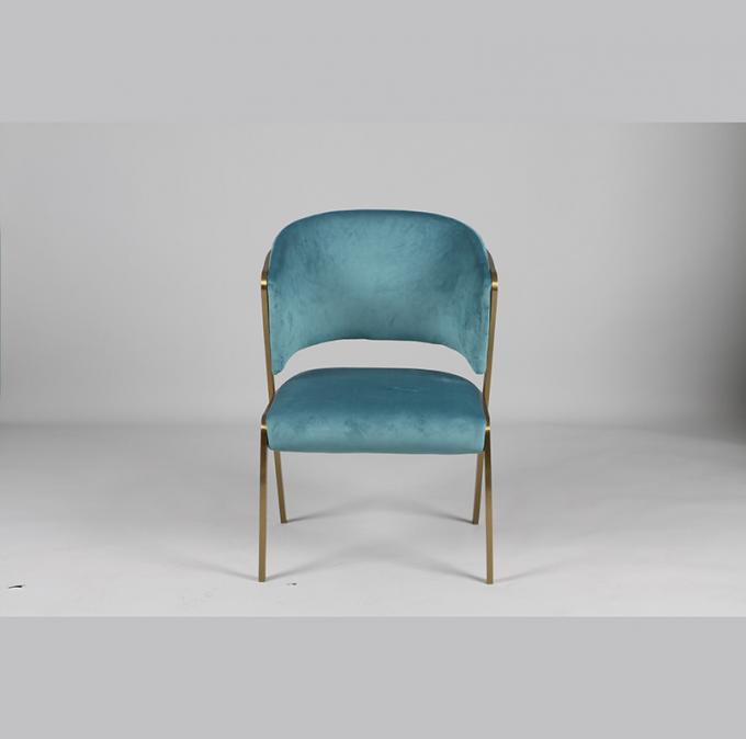 Upholstered Sillas Blue Velvet Dining Chair For Kitchen Modern Nordic 1