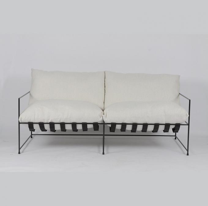 Lazy Cloth Art Iron Art Loveseat Sofa For Reading Leisure Light Luxury 1